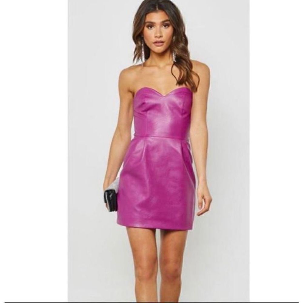 TopShop Bandeau Mini Dress Purple size 6 - Picture 8 of 11